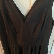 Calvin Klein Women's Sheath Dress V Neck Zip Solid Polyester Black Size 4