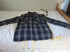 mens shacket overshirt large new never been worn check navy.
