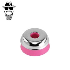 ORIGINAL LOWRIDER Chrome Springer Fork Head Ring & Pink Rubber 32mm Universal.