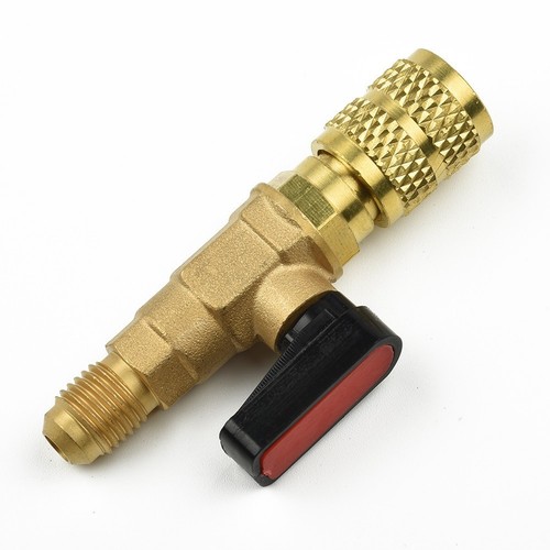 1*-HVAC A/C Straight SHUT-OFF Ball Valve Adapter For R134a R22 R12 R410a - Picture 13 of 13