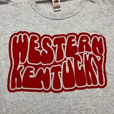 Fruit of the Loom T Shirt Mens 2XL Gray Western Kentucky University Graphic Tee