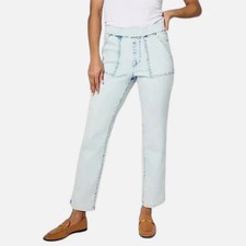 Isaac Mizrahi Live True Denim Straight Leg Jeans Womens Plus 26W Petite Blue