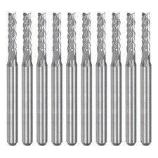 10pcs 2.4mm Carbide End Mill Engraving Router Bits for PCB Machine 1/8" Shank @