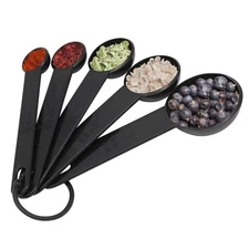 NutriChef Measuring Spoon Set - Kitchen 5pcs High-Quality Stylish Plastic Spoons