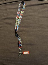 Marvel Comic Book Graphic Lanyard and 2" Rubber Charm