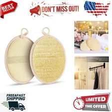 2PCS Premium Natural Loofah Sponge Exfoliating Body Scrubber Shower ...