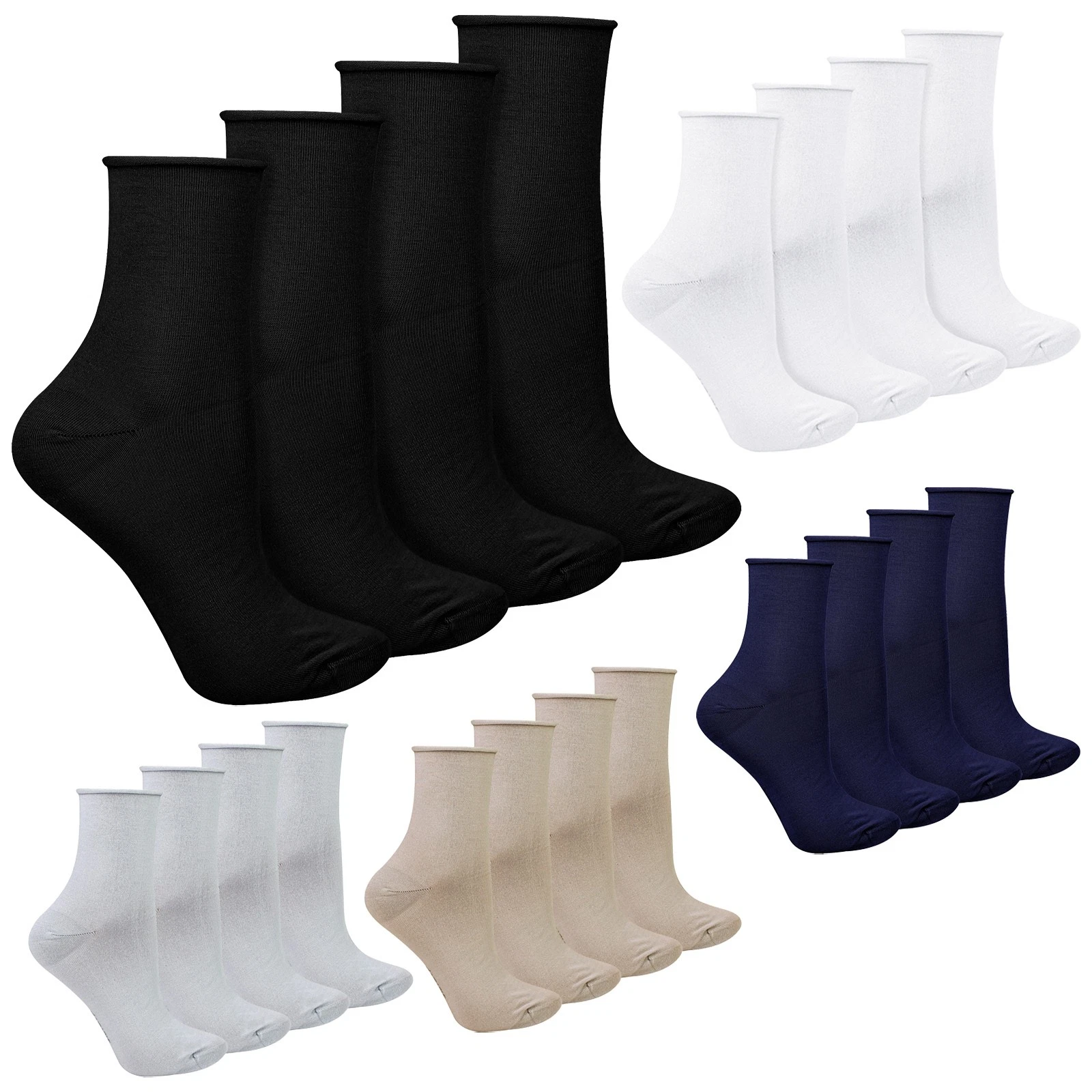 Steven - Womens Bamboo Sensory Soft Seamless Socks Set