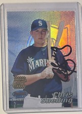 2002 Bowman's Best #169 Chris Snelling On Card AUTO RC Rookie. rookie card picture