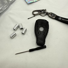 Leather Remote Key Cover Case Fob For Mercedes Benz C E S M CLA CLS CLK GLK GLA