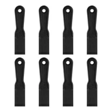 8pcs Putty Scraper 1.5" Plastic Flexible Putty Knives, Black