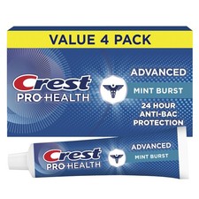 Crest Pro Health Advanced Toothpaste Mint Burst 5 Ounce Pack Of 4 Tubes 1.12 per gallon