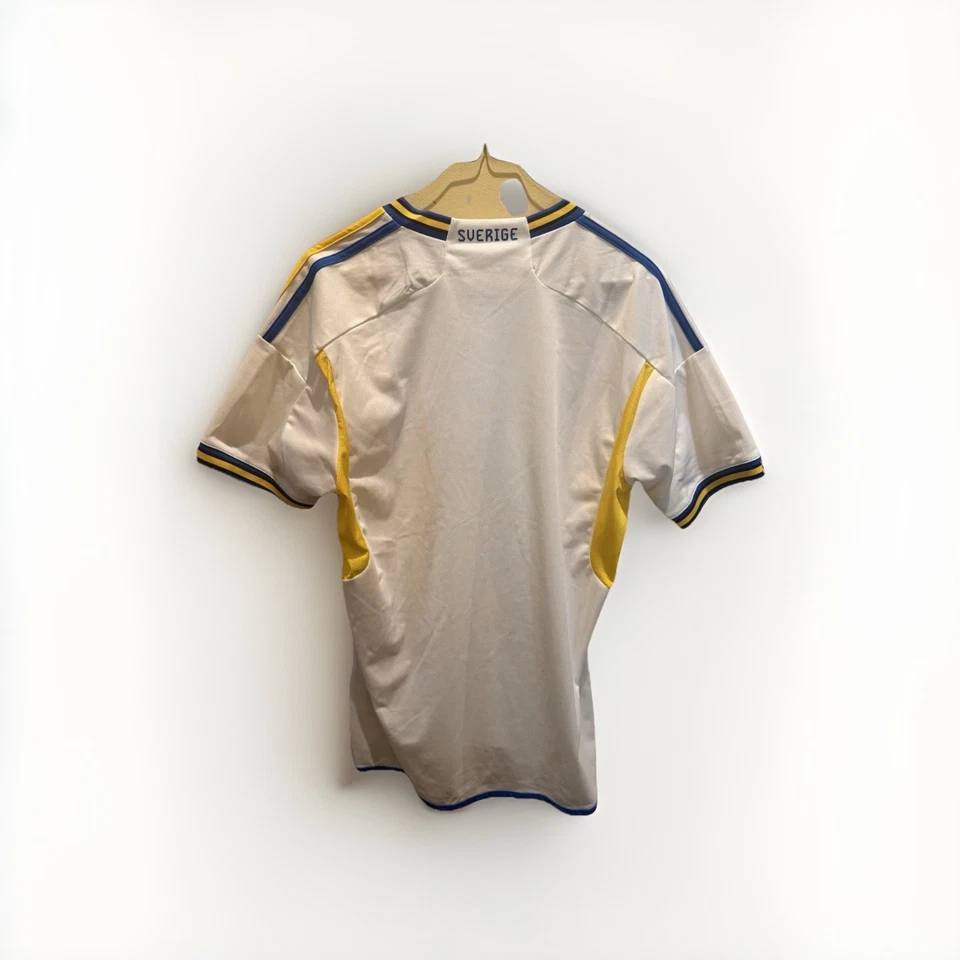 SWEDEN TEAM AWAY JERSEY FOOTBALL SOCCER SHIRT WHITE ADIDAS TRIKOT MENS sz S - Image 4 of 4