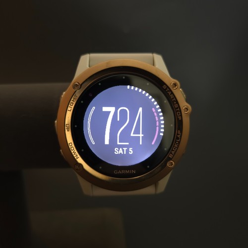 Garmin Fenix 3 White Rose Gold Fitness Sport GPS Training Watch w/ Charger - Picture 6 of 14