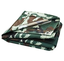  Canvas Tarps Water Resistant UV Resistant 10 OZ Heavy Duty 6 x 8 feet Camo