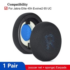 2Pcs Ear Pads Cushions Cover For Jabra Elite 45h Evolve2 65 UC Headphones