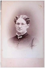 1890s Bellevue IA Photograph Gentleman Pince-Nez Cabinet Card Portrait Jackson