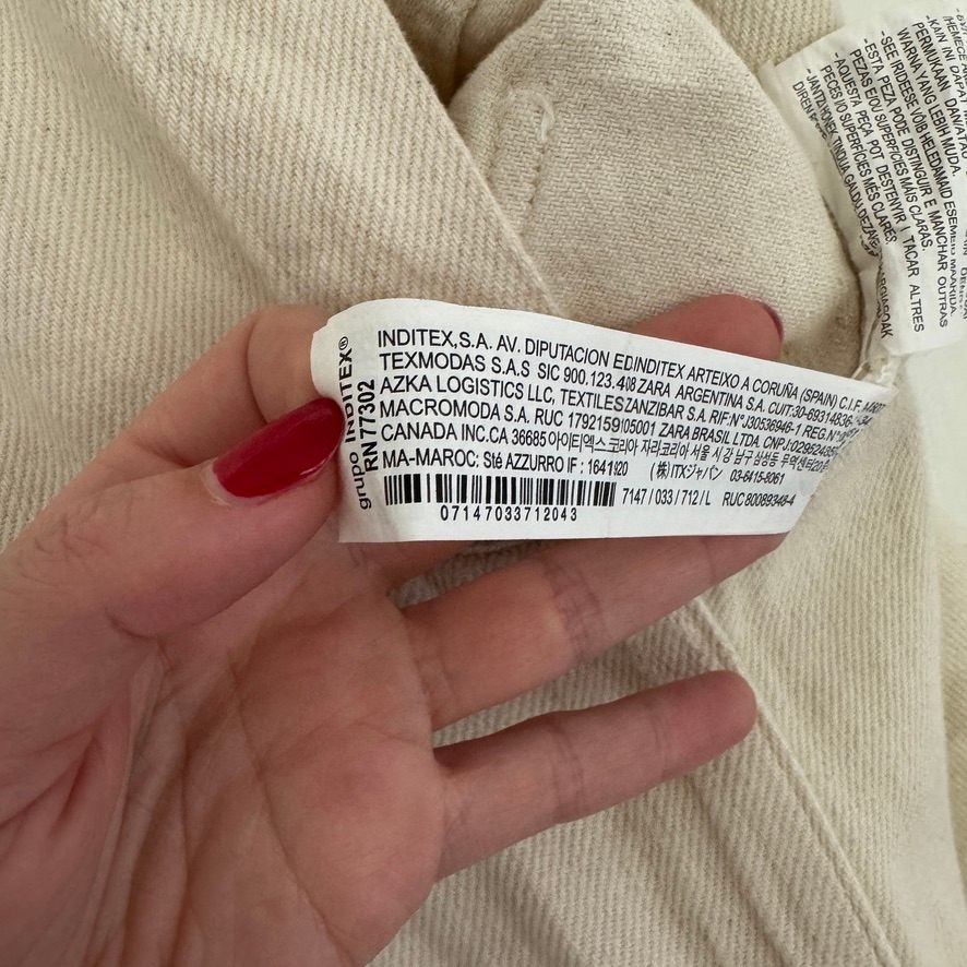 Zara Womens Romper Jumpsuit Size L Cream Denim Utility Playsuit NWT thumbnail 11