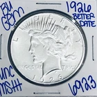 1926 BU UNCIRCULATED SILVER PEACE DOLLAR AUTHENTIC U.S. MINT FREE SHIPPING 6923