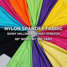 Premium Shiny Milliskin Nylon Spandex Fabric by the Yard  4-Way Stretch 60  Wide
