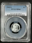 1943-S  1C  Lincoln Wheat One Cent  PCGS MS66  58318835
