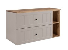 Waschbeckunterschrank Waschtischunterschrank 80 cm Landhaus GUSTO Beige/Braun