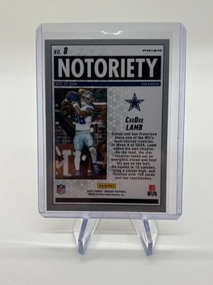 2025 Panini Mosaic CeeDee Lamb Fluorescent Orange Notoriety #8