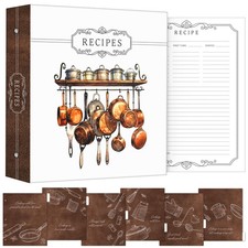8.5x11 3 Ring Binder Recipe Book - Write Your Own Recipes, Family Cookbook