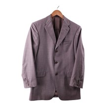Daniel Cremieux Mens 40R Grey Suit Jacket Blazer Loro Piana Fabric Made in USA