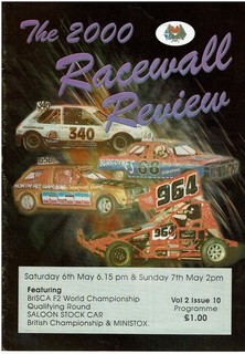 COWDENBEATH STOCK CAR PROG 6th / 7th MAY 2000 SALOON STOCK BRITISH / F2 WCQR