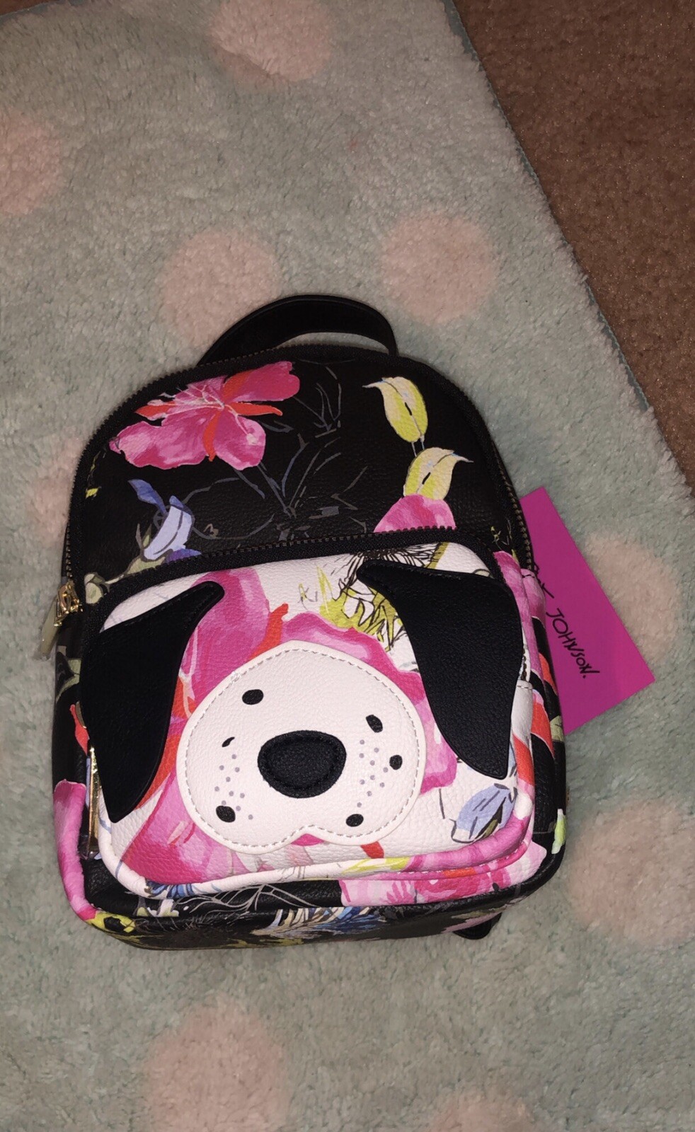 Betsey Johnson Kitsch Backpack Floral Doggy eBay