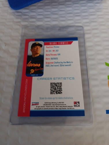 2023 Choice Blade Tidwell Rookie Brooklyn Cyclones A NY Mets Baseball Card Rare - Picture 2 of 2