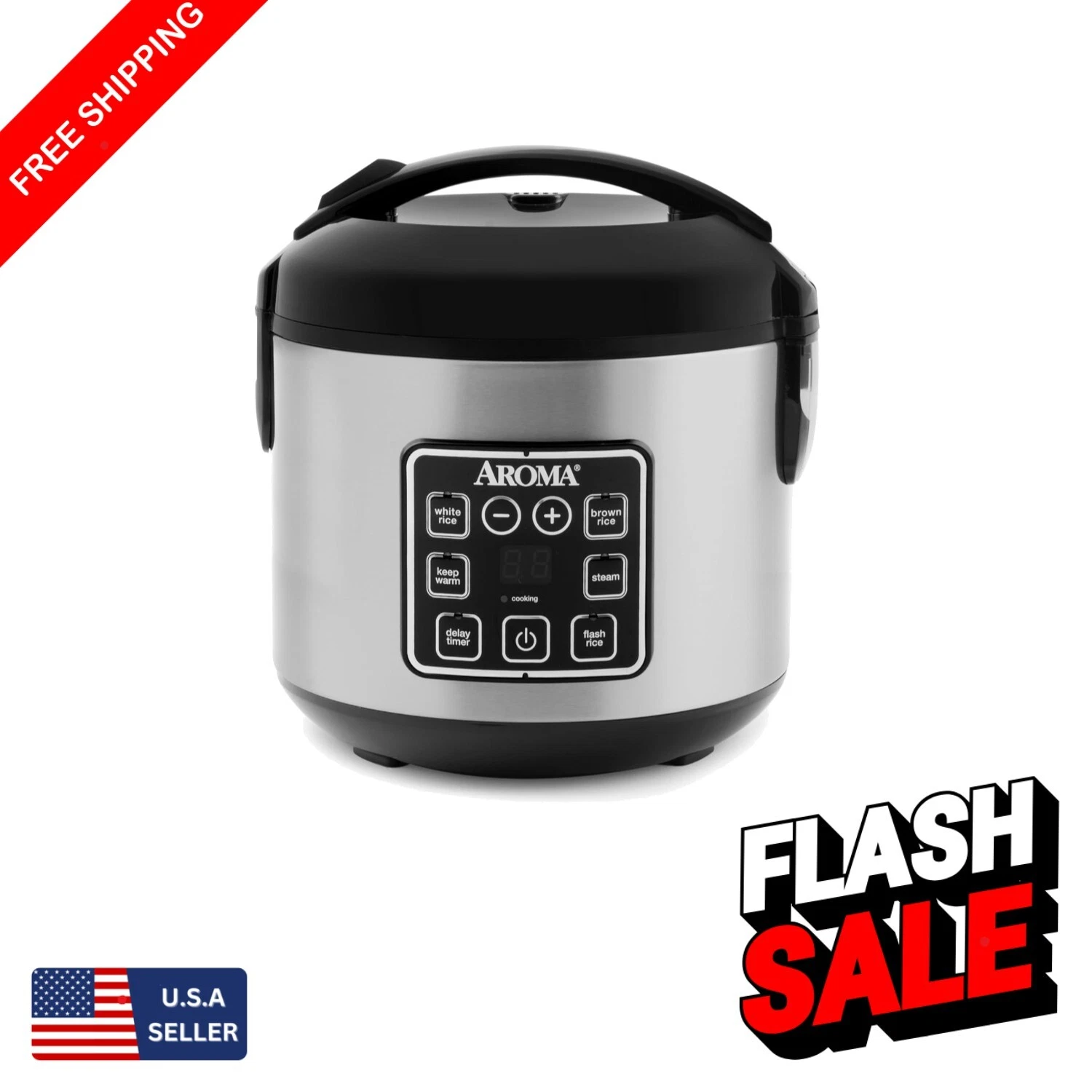 8-Cup Digital Rice Cooker & Food Steamer: Stainless Steel, 2 Qt, Easy Cooking
Opens in a new window 