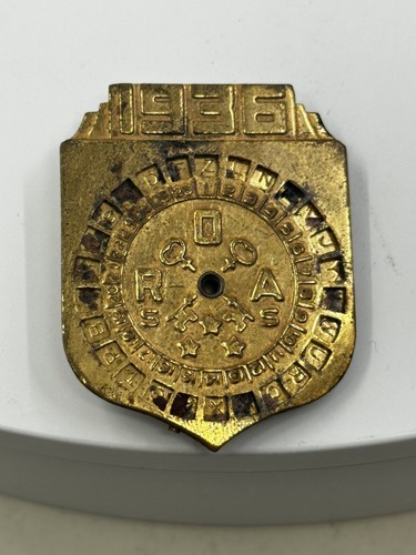 Little Orphan Annie Radio Show 1936 Geheimfach Decoder Pin Abzeichen Pinback