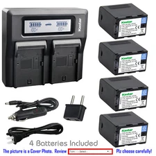 Kastar Battery LCD Dual Fast Charger for JVC SSL-JVC70 & JVC GY-HM250 Camcorder