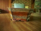 Metal Rustic Decorative Bowl 10.5" x 5"-6 sided-rustic decor braided edge — photo 6