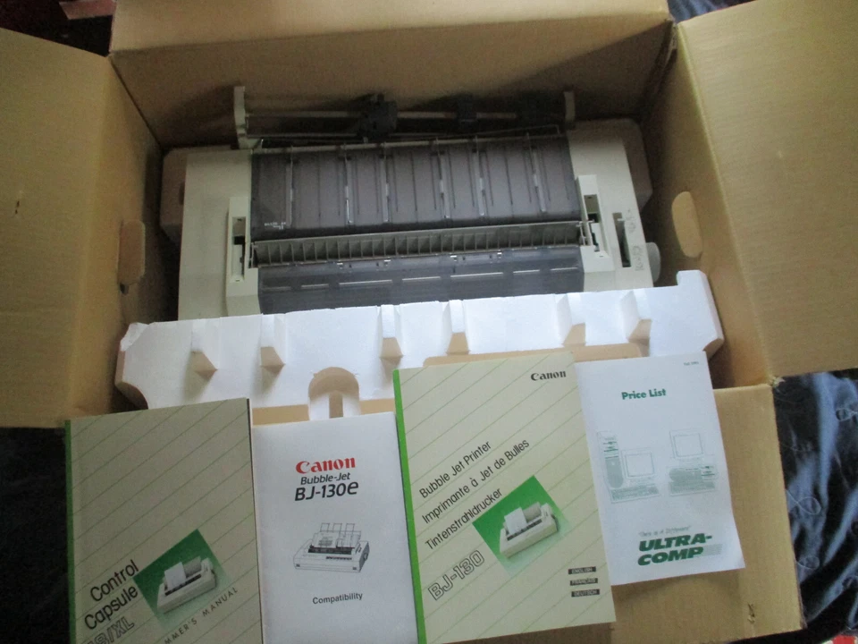 Canon BJ-130e Bubble Jet Ink Large Format Printer Vintage 1990 CIB - Image 4 of 4