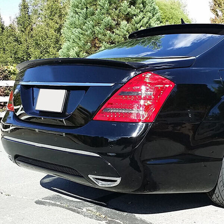FOR MERCEDES S CLASS W221 S500 S550 07-13 GLOSS BLACK REAR TRUNK  