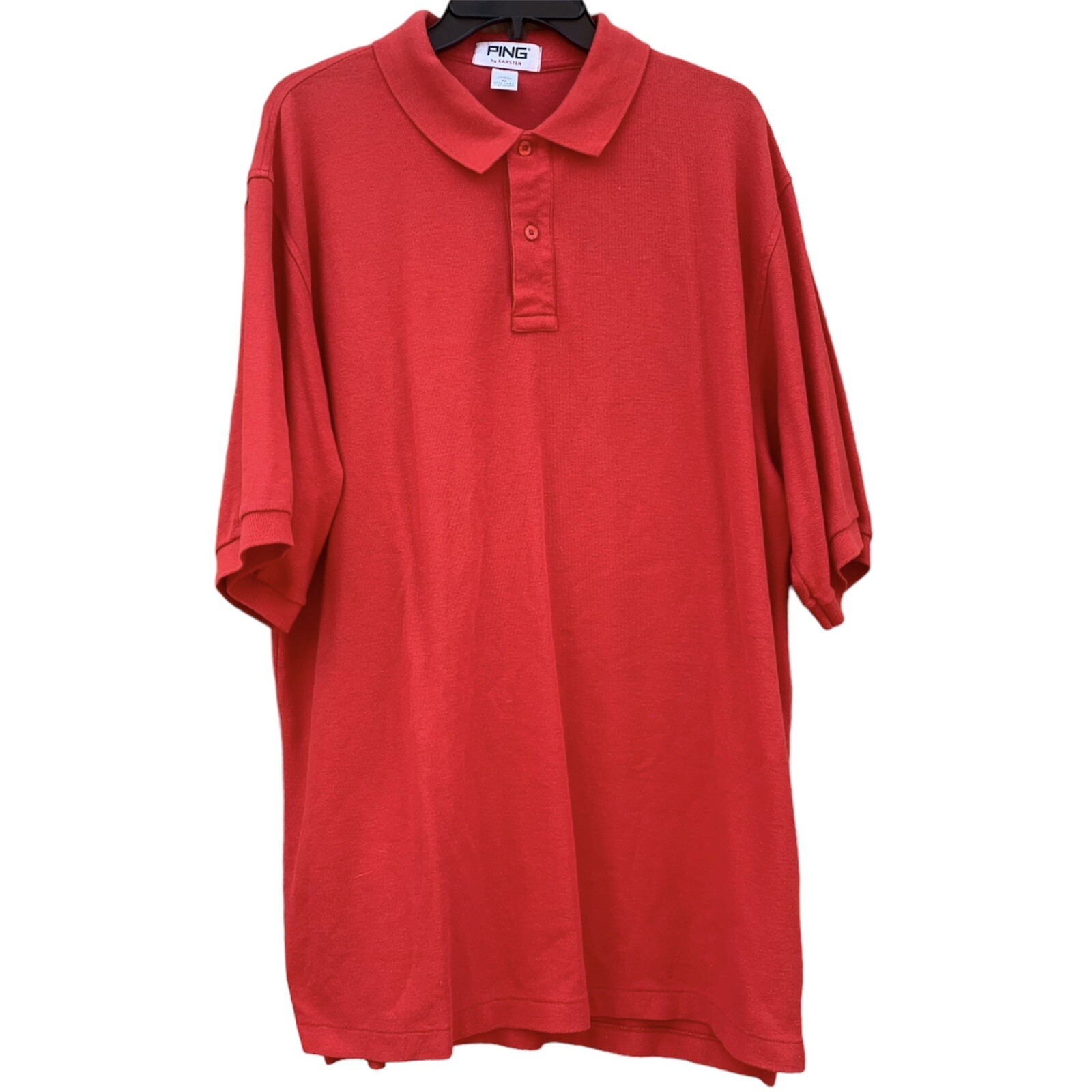 Vintage Ping By Karsten Golf Polo Collard Red Shirt Mens Size XL Made In USA