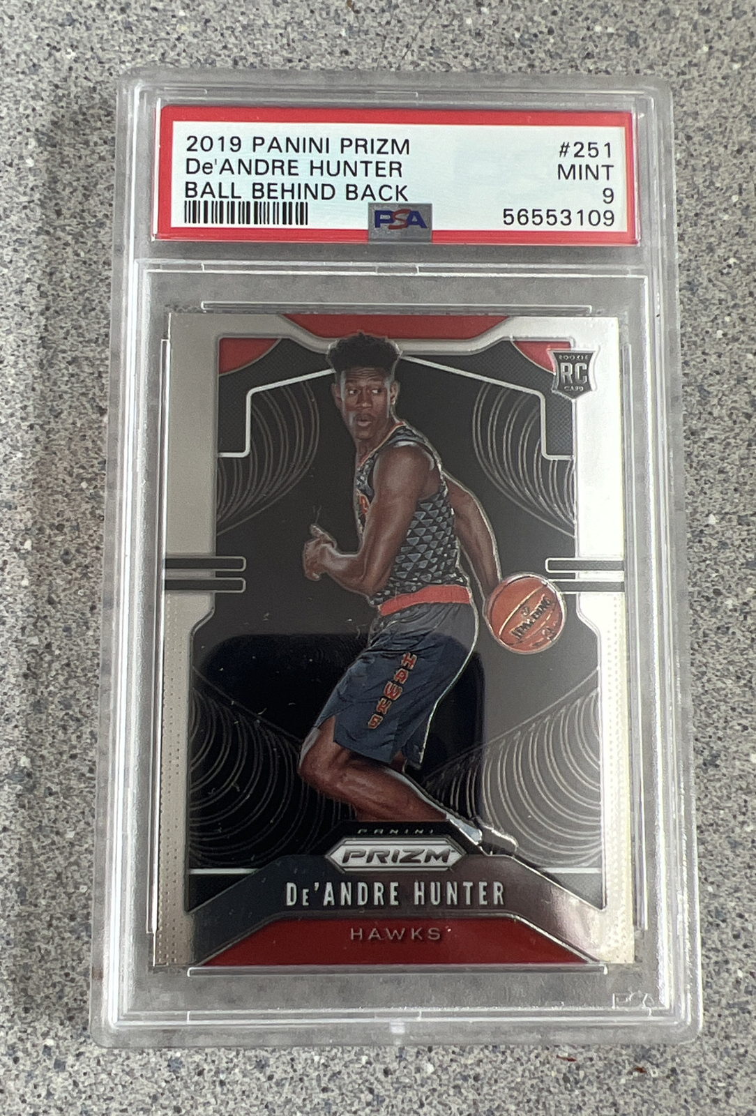 2019-20 Panin Prizm DeAndre Hunter Photo Variation Rookie PSA 9 RC SP Hawks #251