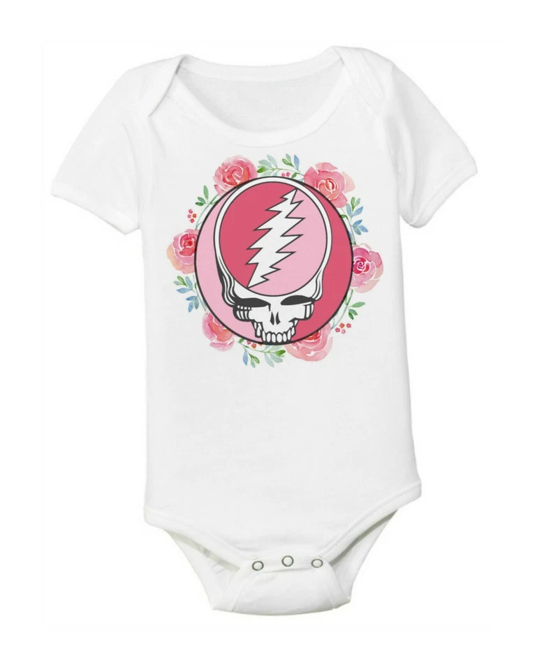 Grateful Dead Head Baby Infant ONESIE ® by Gerber® Bodysuit Hippy Girl Stealie