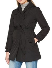 Armani Jeans Women's Black Belted Puffer Jacket