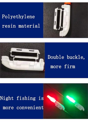 10pcs/lot NightFishing Electronic Light Stick Clip on Fishing Rod Tip Waterproof - Picture 3 of 28