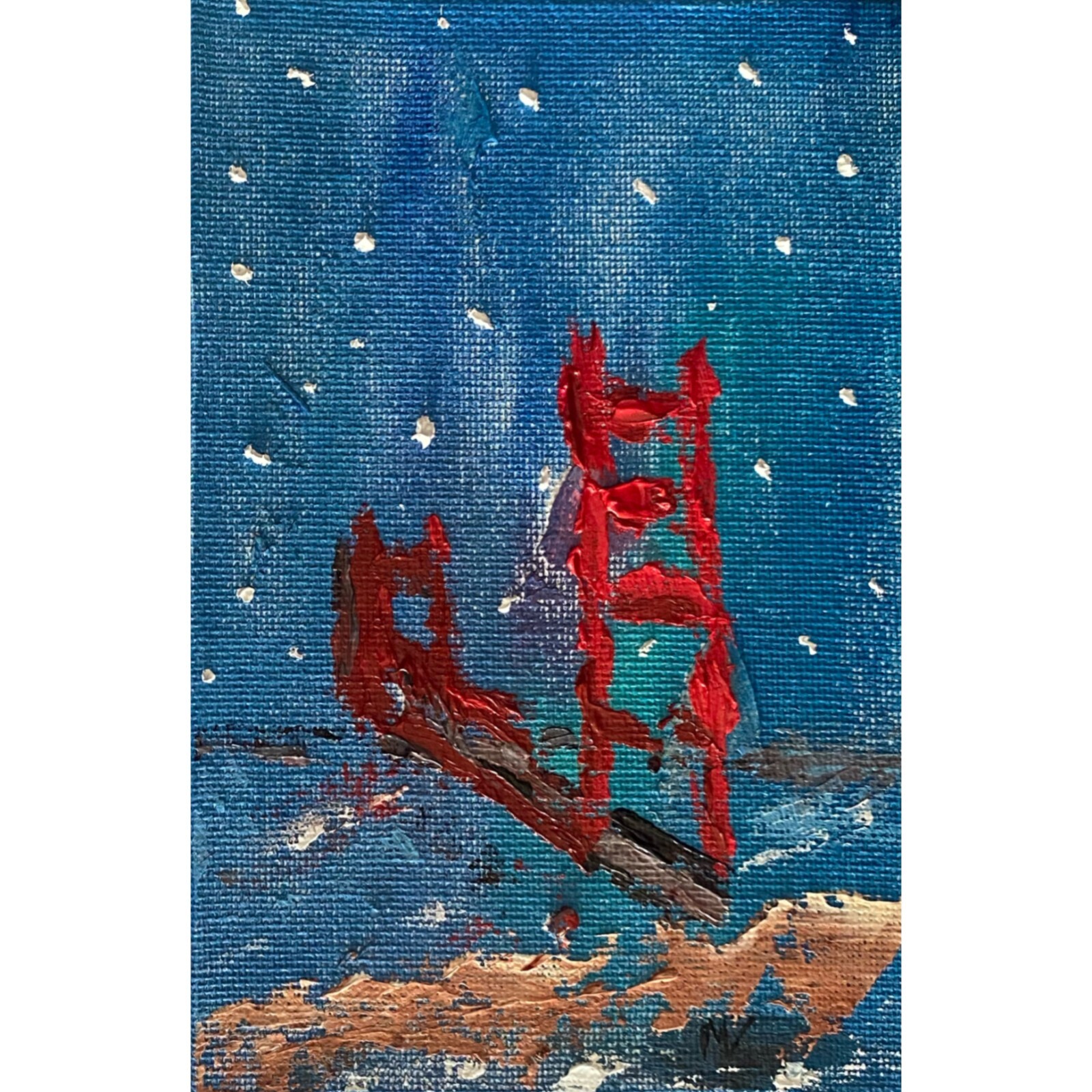 Golden Gate Bridge Painting San Francisco Original Art Impasto Oil California Ar