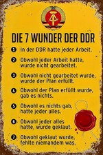 Retro metal sign 7 miracles German Democratic Republic 30 x 20 cm metal sign vintage nostalgia (0200)