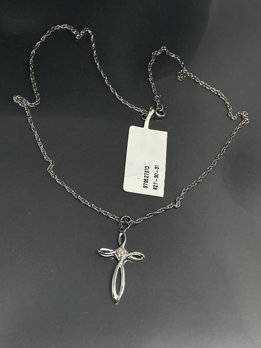 Sterling Silver Cross Diamond 18 Sterling Silver Cross Diamond 18