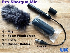 UKPRO small shotgun condenser microphone 3 pin XLR- Pro video camera  camcorder