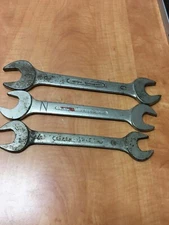 GOLDEN CITY No. 5 Elora No. 100 Open End Wrench Lot of 3 Chrom-Vanadium 32mm &
