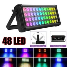 48LEDS RGB Wall Washer Party Light DMX Sound Activated Stage Lighting Effect Bar