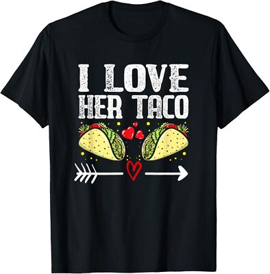 Mexican Couple Cinco De Mayo I Love Her Taco T-Shirt