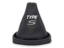 FÜR HONDA CIVIC VIII HATCHBACK SCHALTMANSCHETTE SCHALTSACK LEDER STICKEREI GRAU